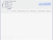 Tablet Screenshot of oregonspinecare.org